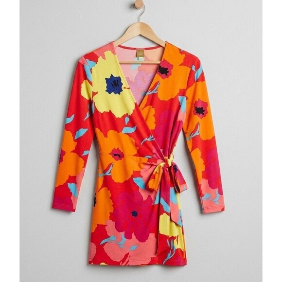Anne Klein Tops - Anne Klein Women's Floral Print Wrap Top Size M